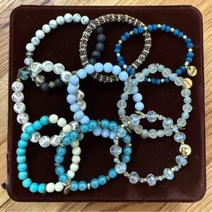 Elastic Beaded Bracelet Stack Bundle